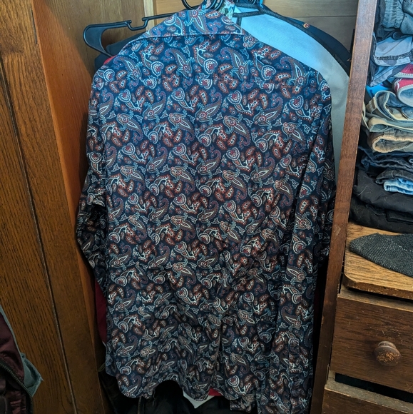 Bundle of 3 Express Mens Slim Fit Button Down Shirts - Picture 8 of 13